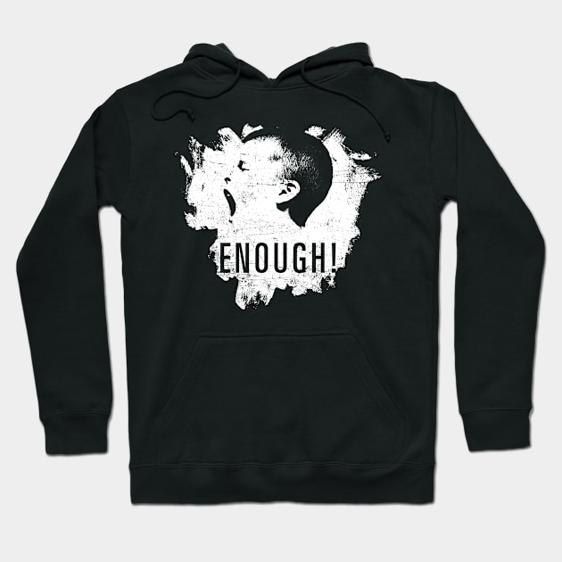 ENOUGH! Screaming Child Paint Splatter Hoodie by ClothedCircuit